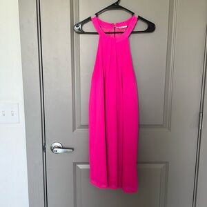Fun, pink, sleeveless dress - lightly worn and some snags